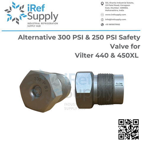 Alternative Vilter 450XL Safety valve, internal relief 300 psi (1721C) — Vilter-compatible aftermarket part
